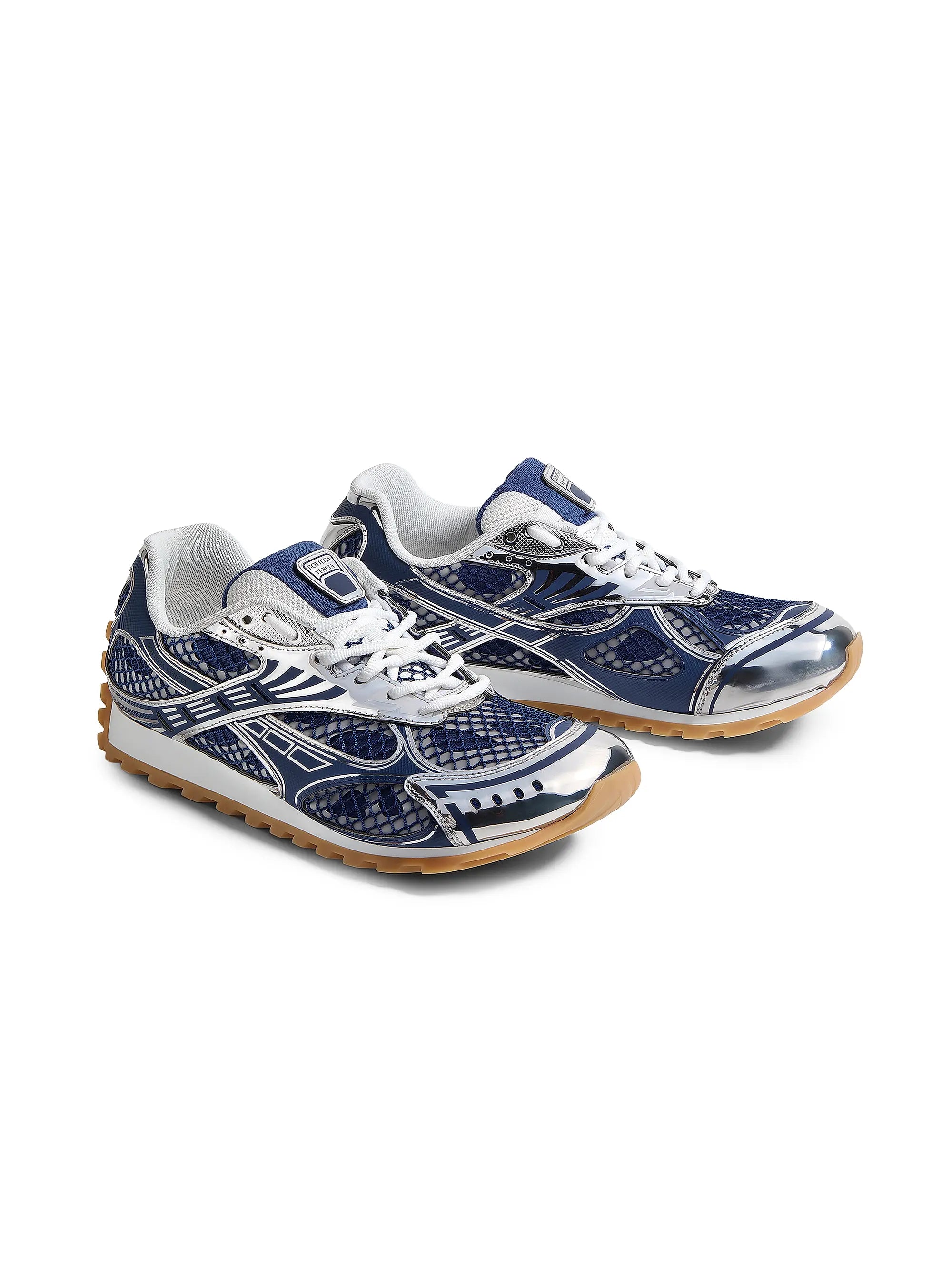 Bottega Veneta Orbit Low Top Blue Venezia Silver BL