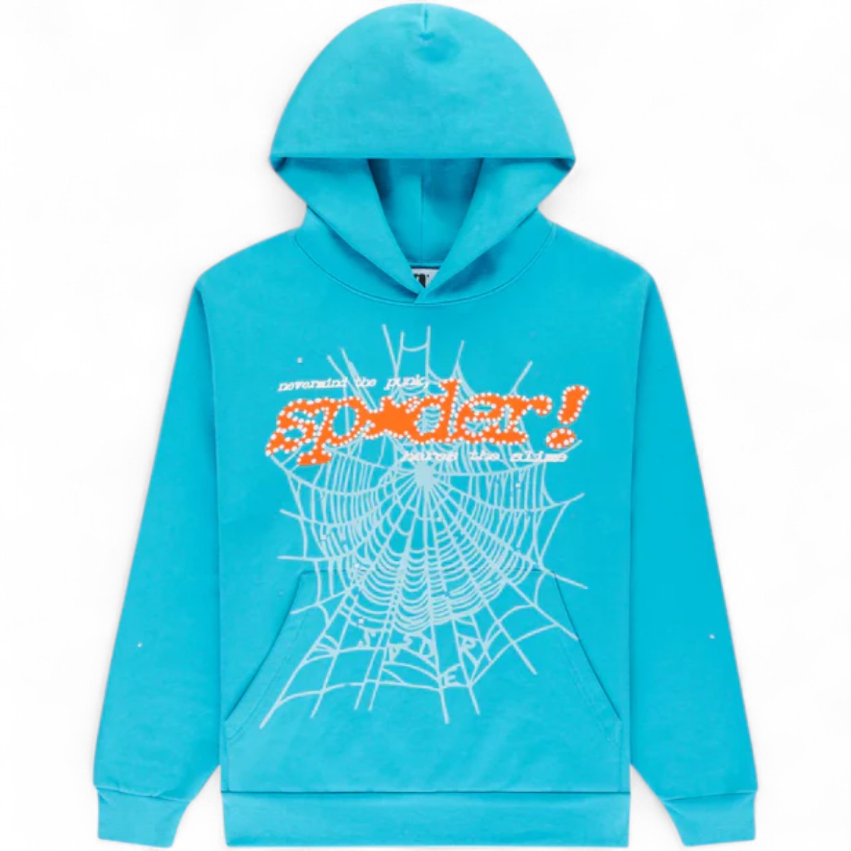 SP5DER PUNK V2 HOODIE Cyan
