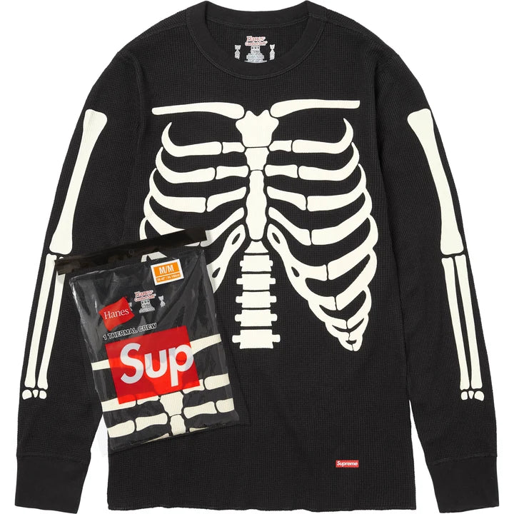 Supreme Hanes Bone Thermal Black DR