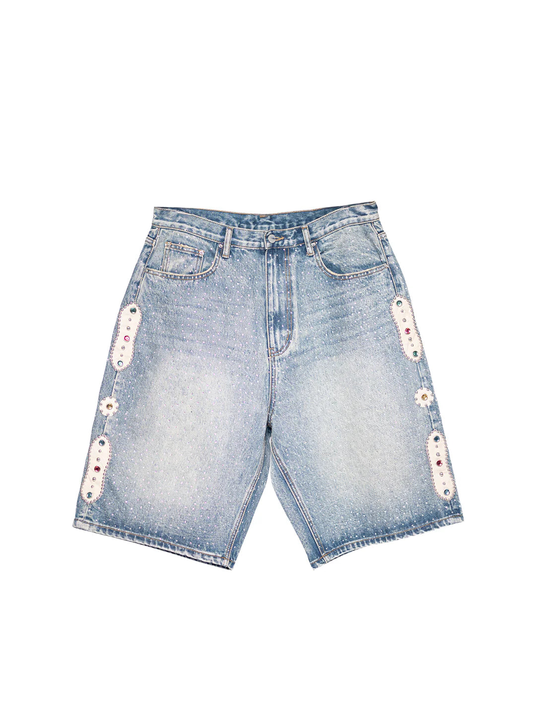 JAPANESE SORROWS RHINESTONE SHORTS BLUE FP