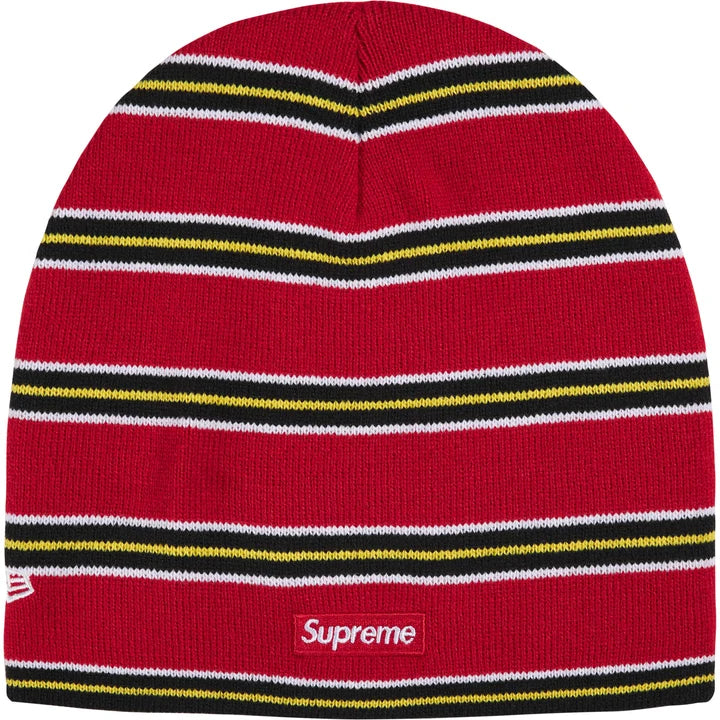 Supreme New Era Stripe Beanie Red DC