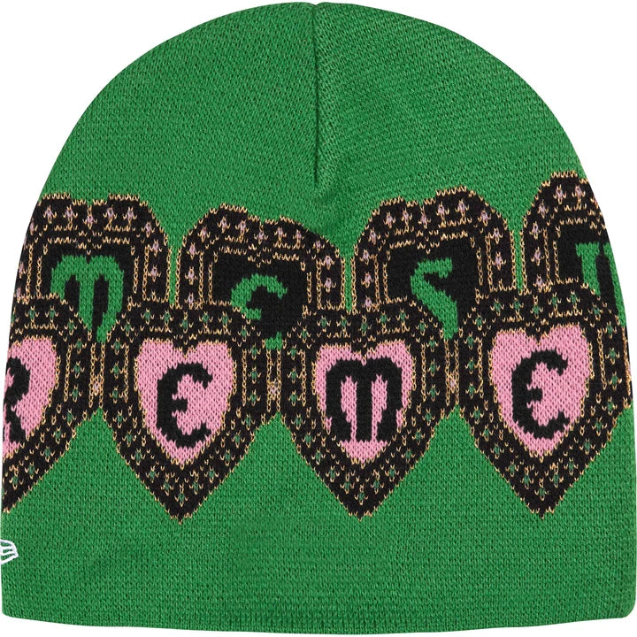 Supreme New Era Hearts Beanie Green