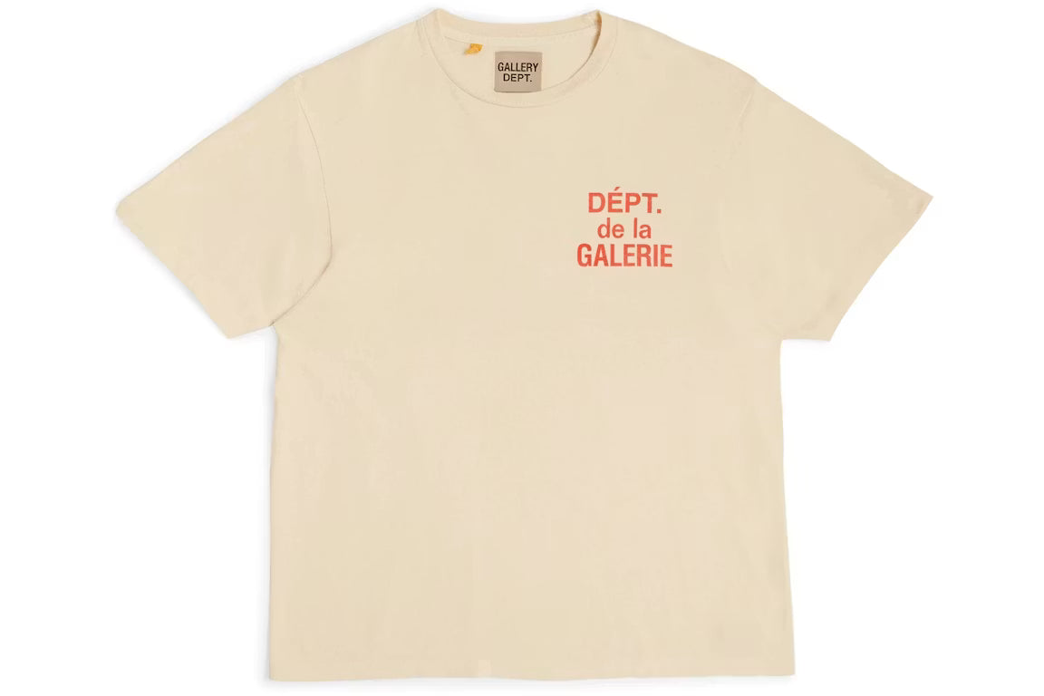 Gallery Dept. French T-shirt Cream/Orange DC