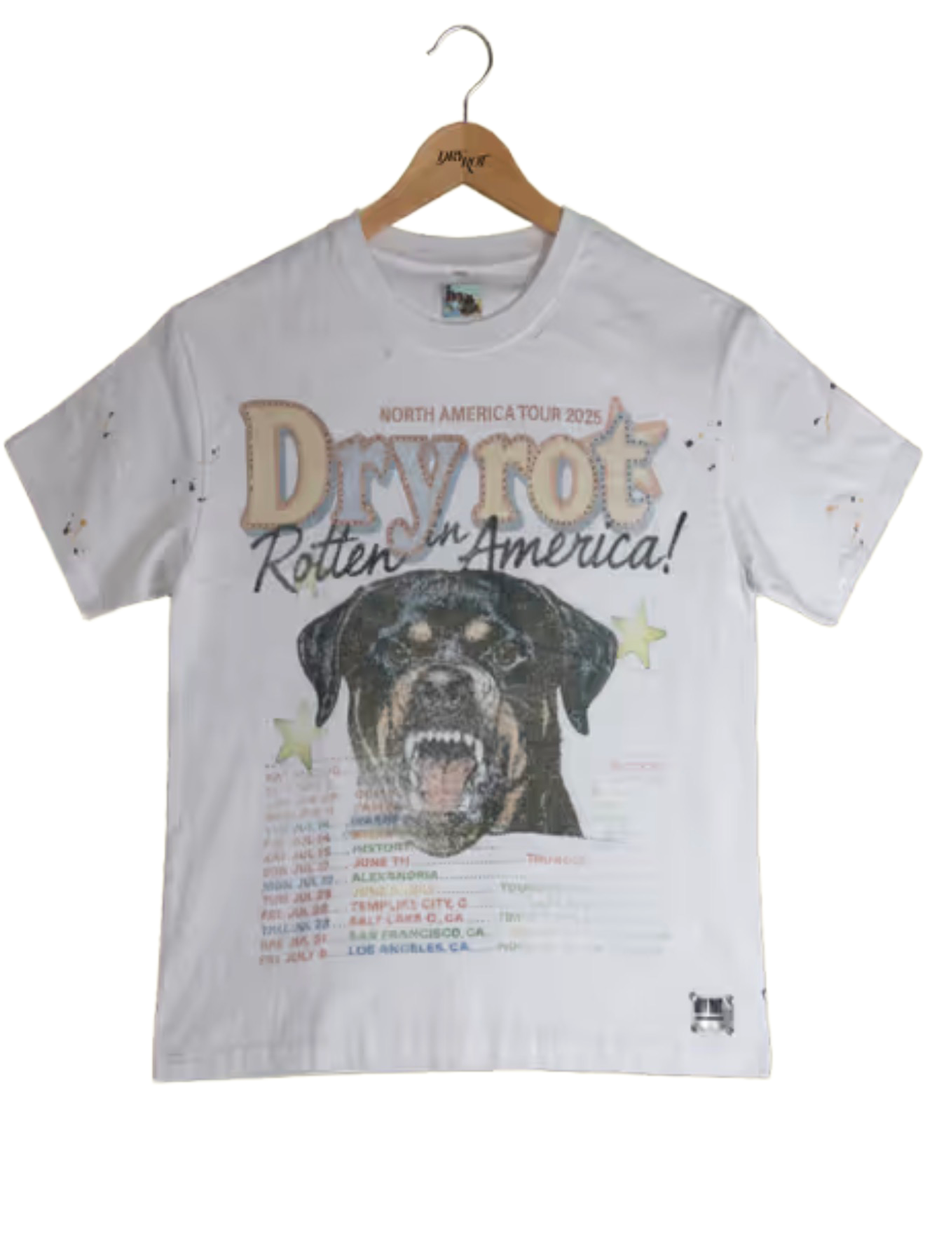 DRY ROT ROTTEN IN AMERICA TOUR TEE WHITE