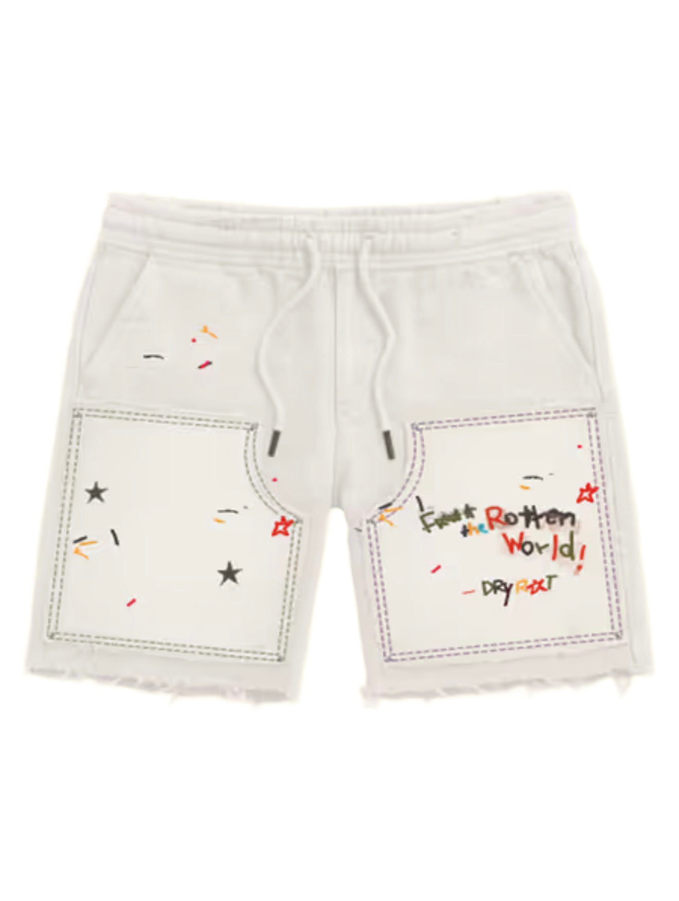 DRY ROT ROTTEN WORLD DENIM COTTON SHORTS