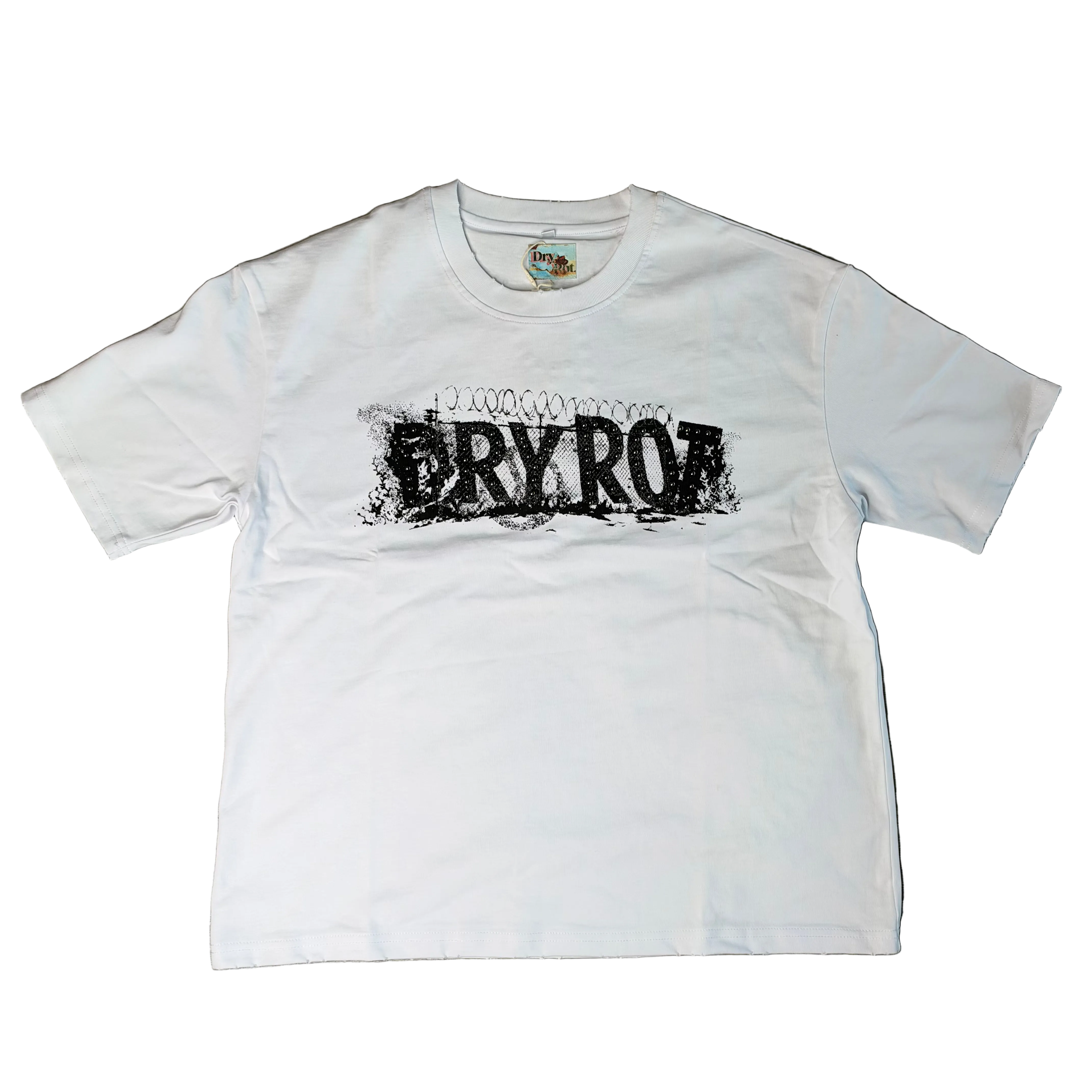 DRY ROT FENCED UP TEE WHITE