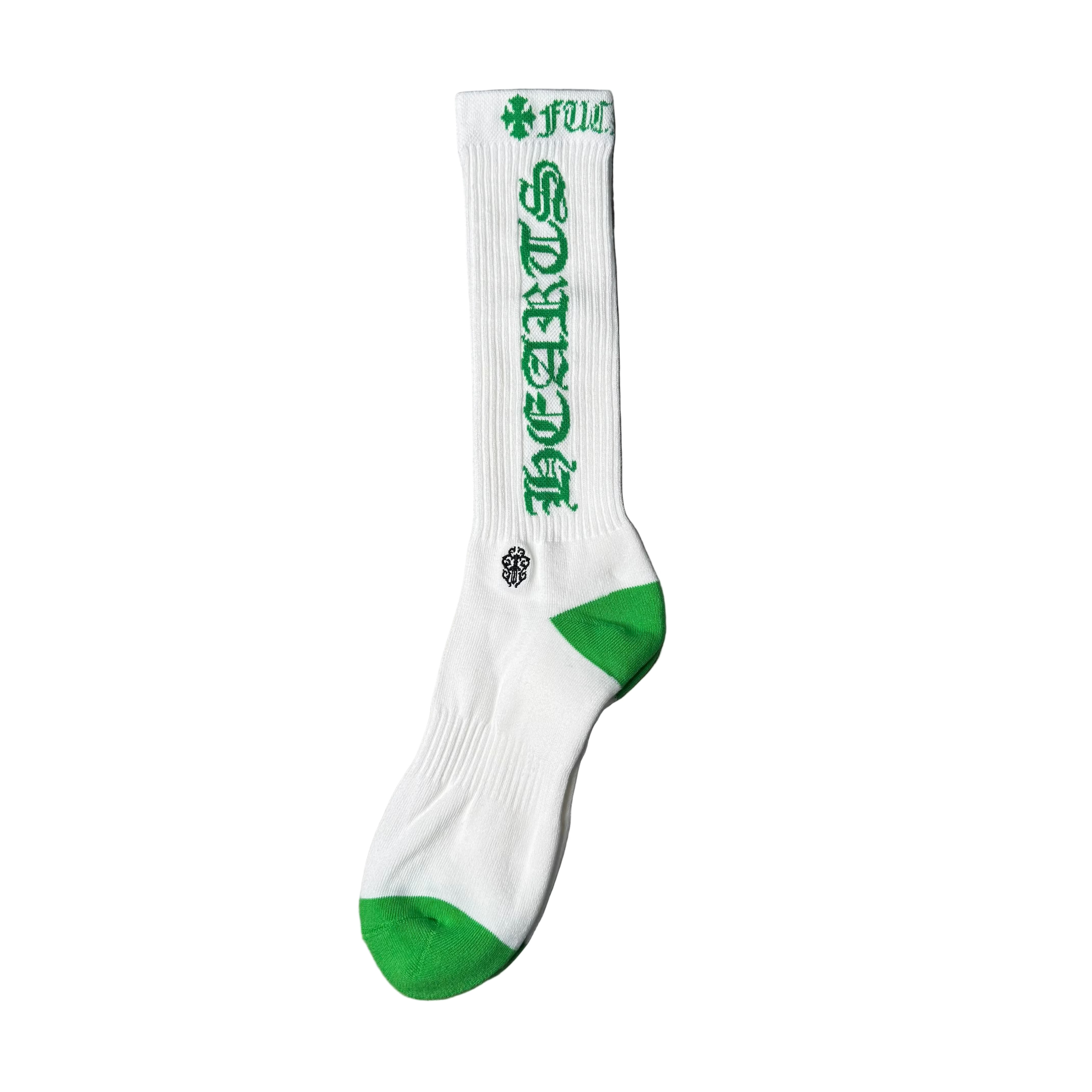 Chrome Hearts Socks White Green DR