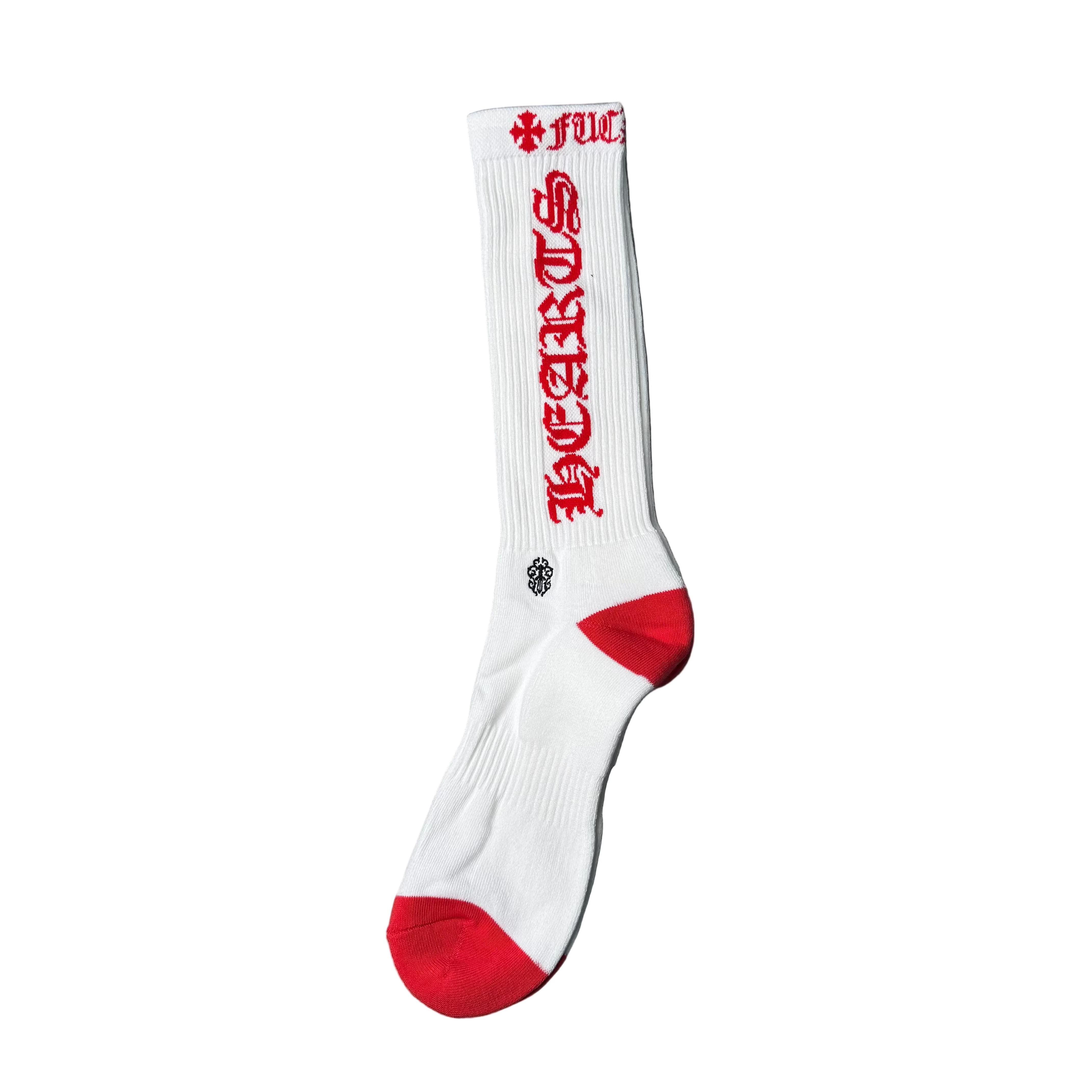 Chrome Hearts Socks White Red DR
