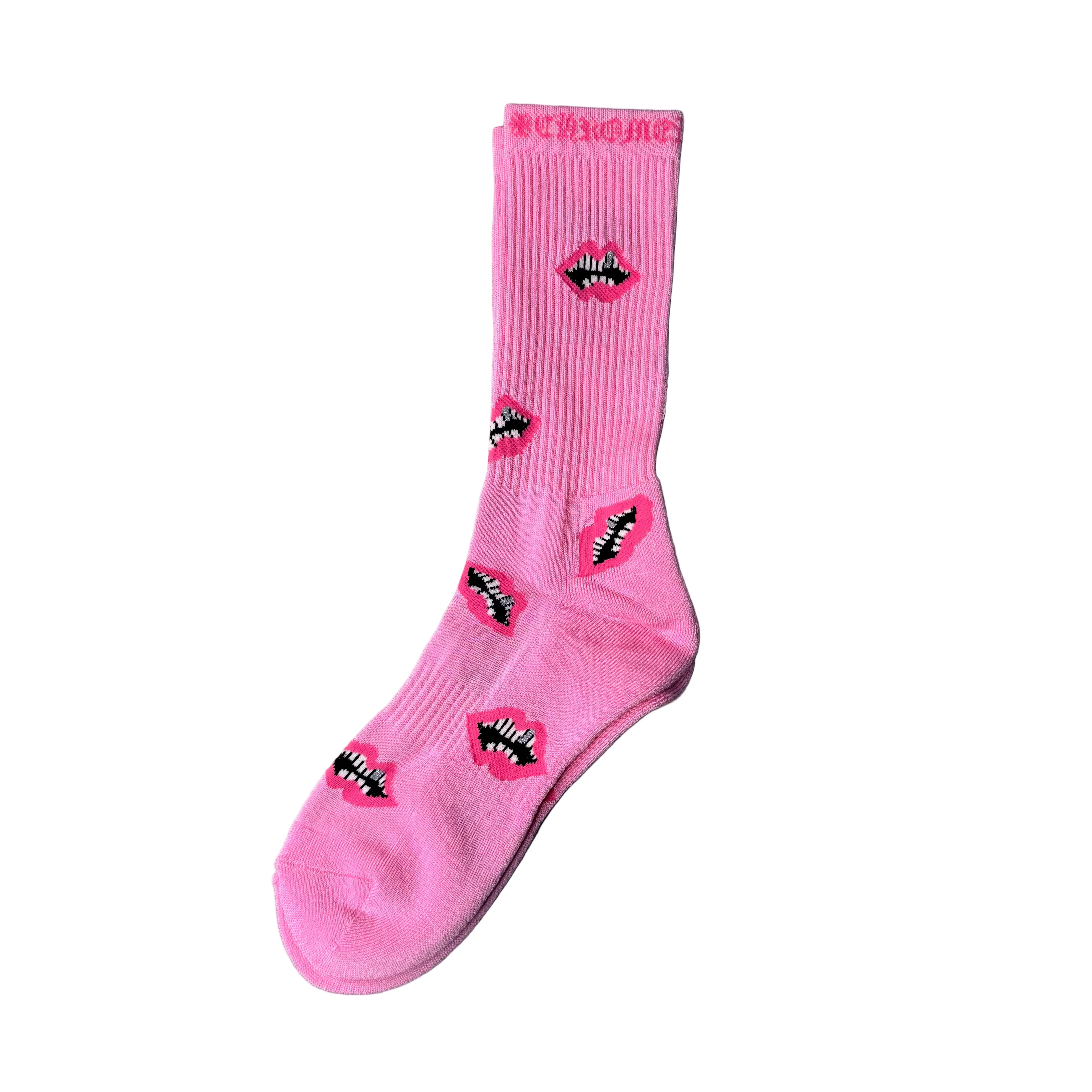 Chrome Hearts Socks Pink Lips ML