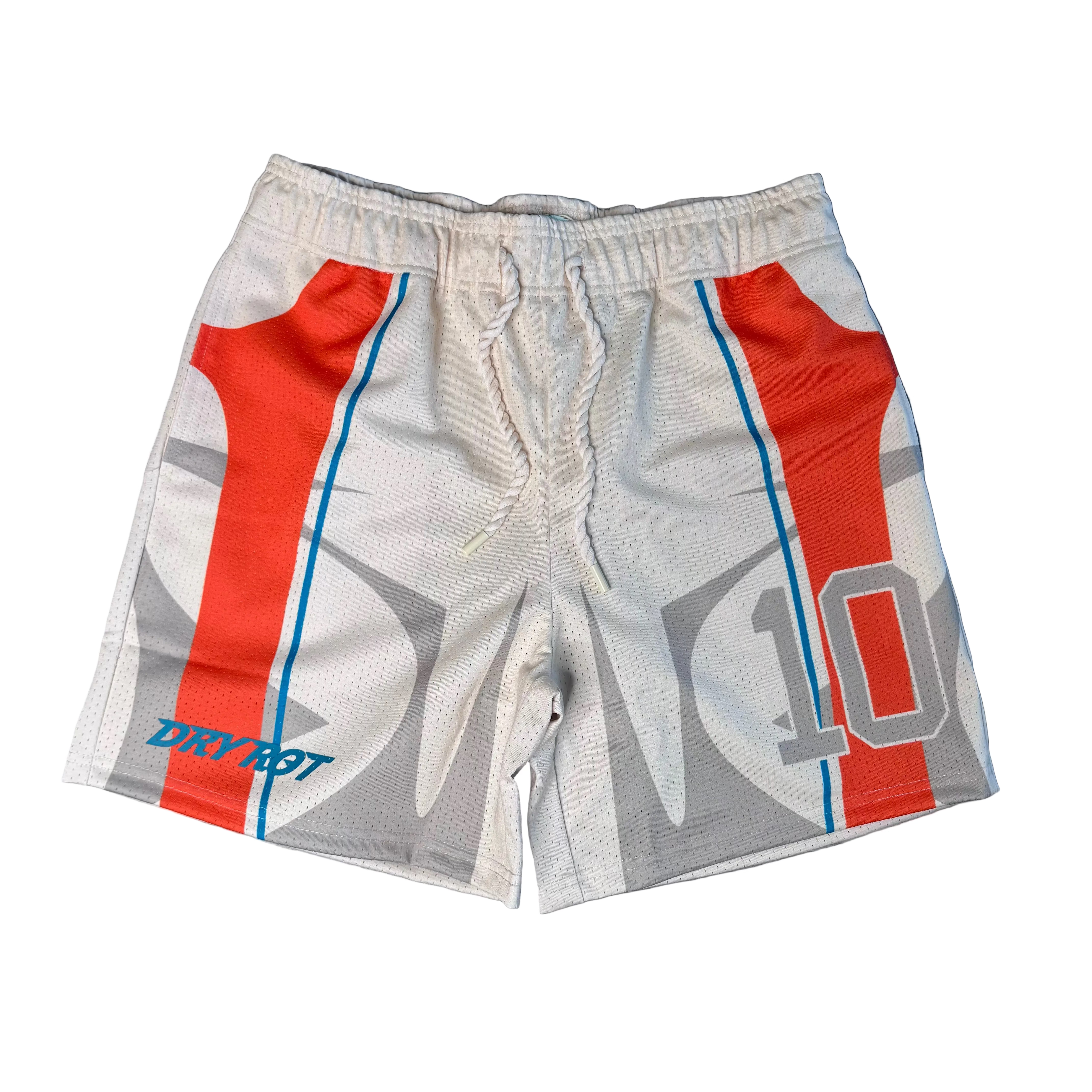 DRY ROT MESH SHORTS CREAM/ORANGE