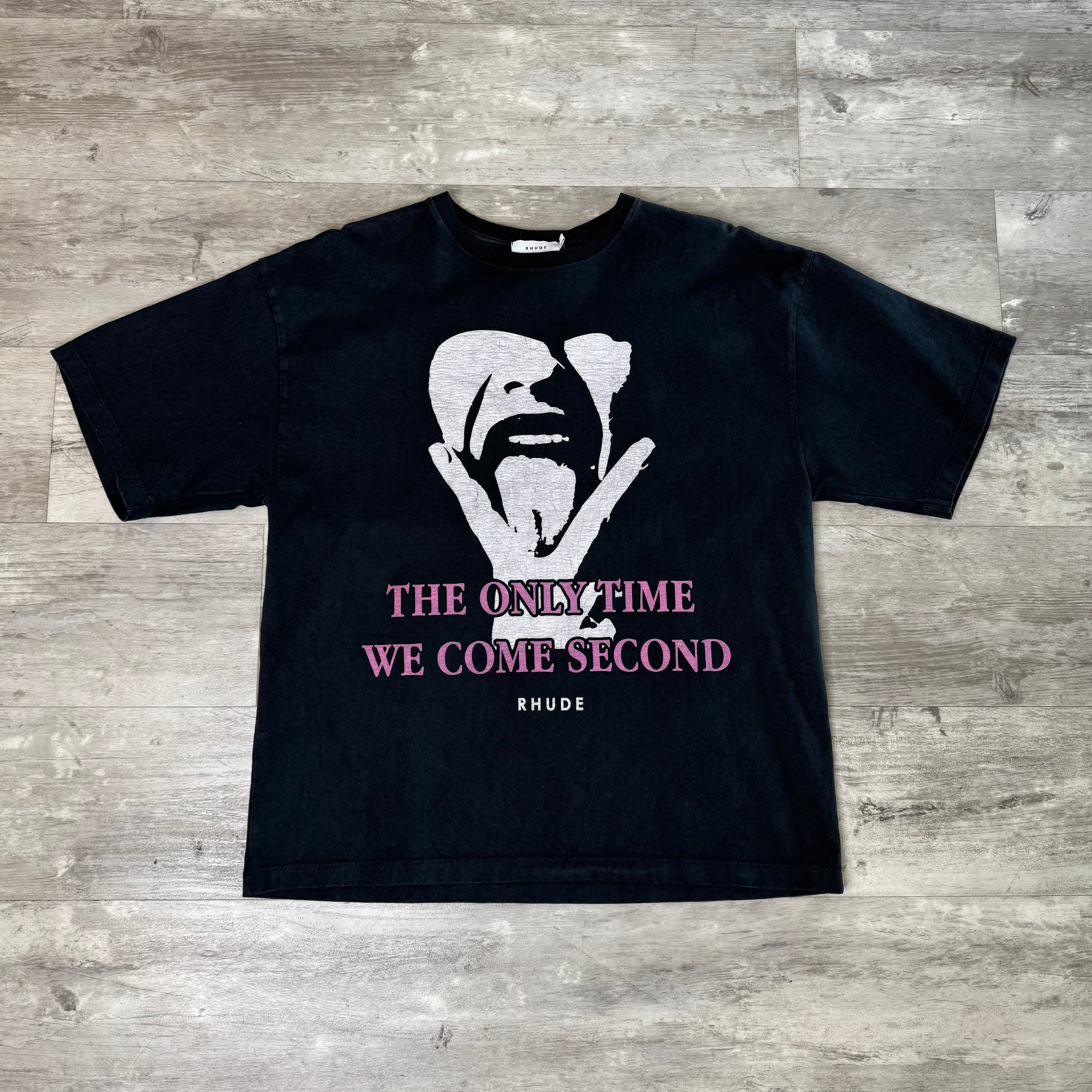 RHUDE Come Second Tee Black