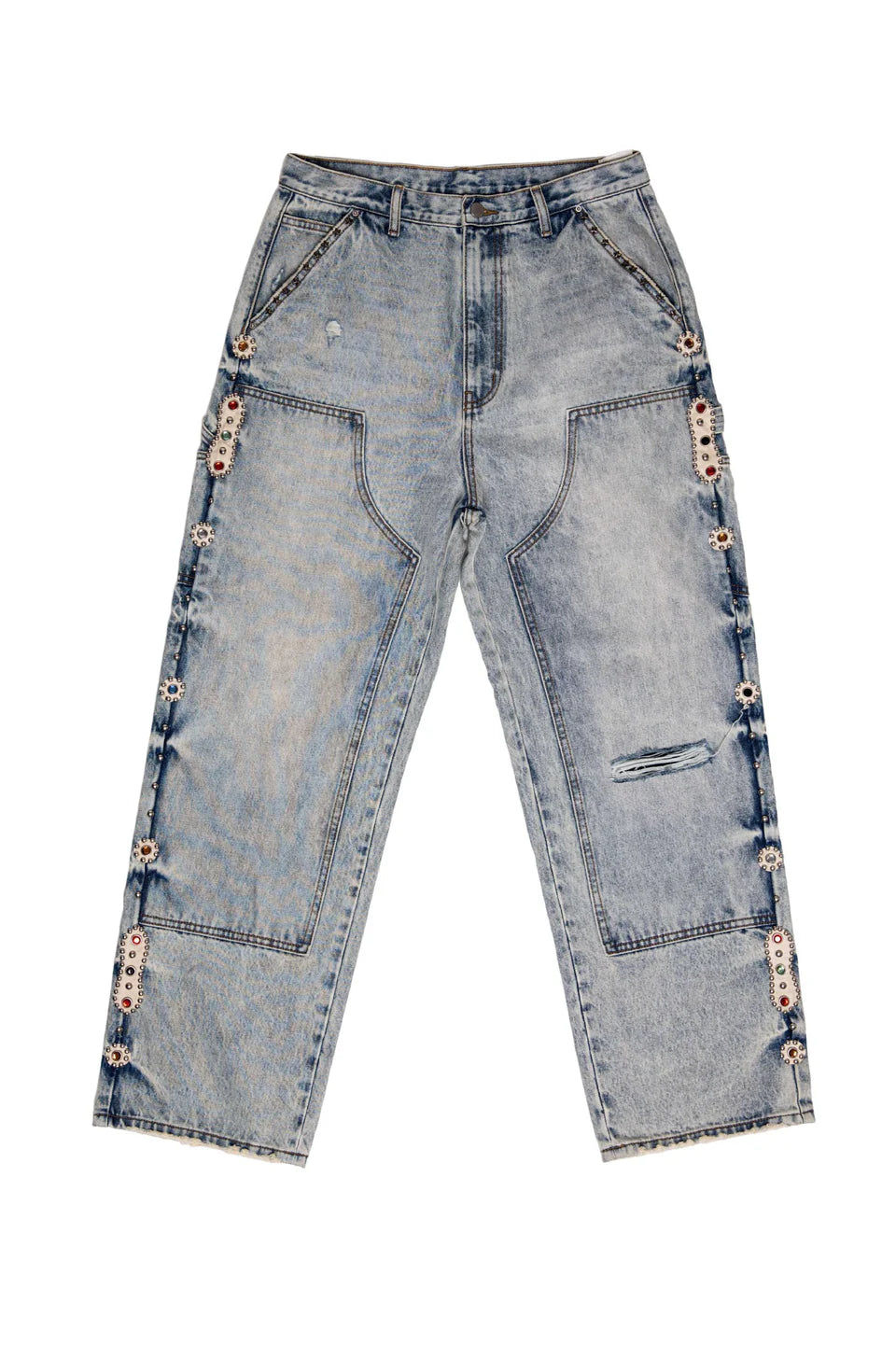 Japanese Sorrows 16 O.Z. EMBELLISHED DOUBLE KNEE JEANS FP