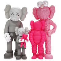KAWS Family Vinyl Figures Grey/Pink