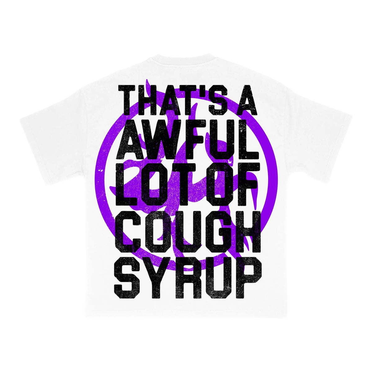Lost Hills x Awful Lot Of Cough Syrup WHITE Logo Tee DOK (Copy)