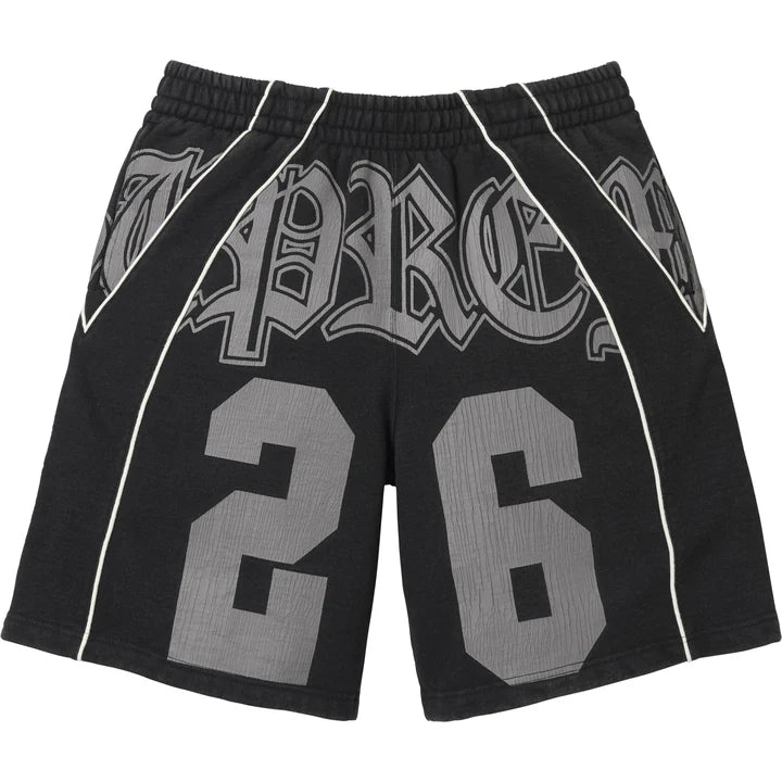 Supreme Paneled Sweatshort Heather Black