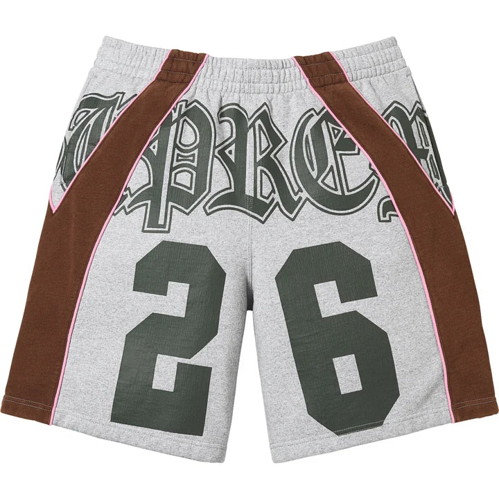 Supreme Paneled Sweatshort Heather Grey