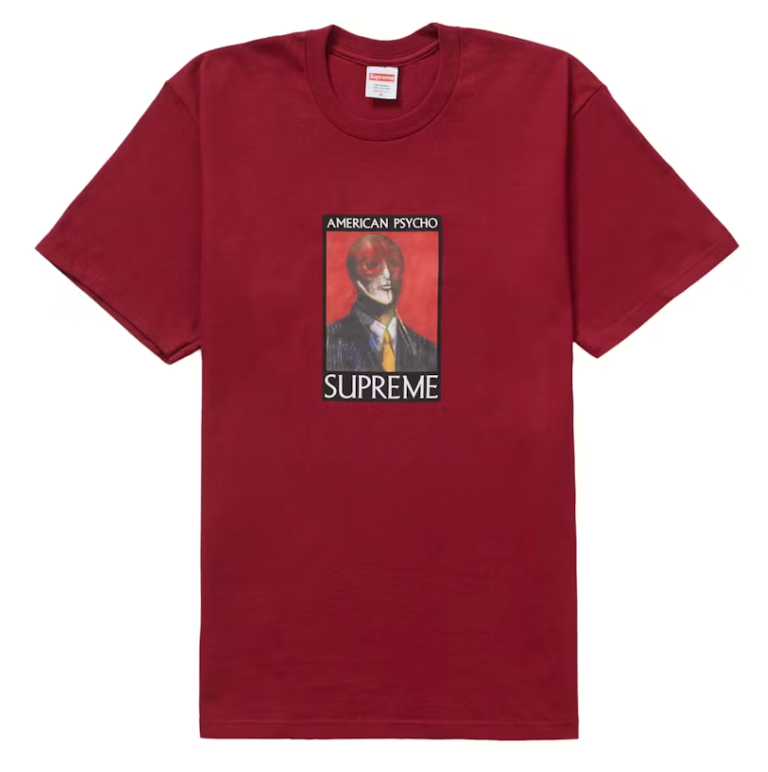 Supreme American Psycho Tee Cardinal – Backdoor Miami