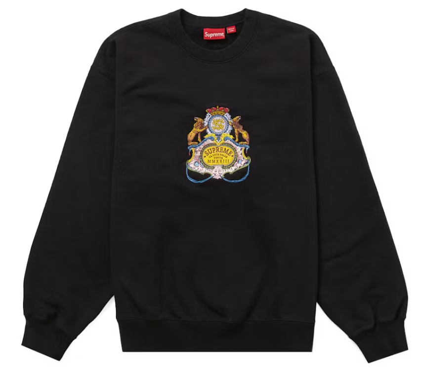 Supreme Crest Crewneck Black