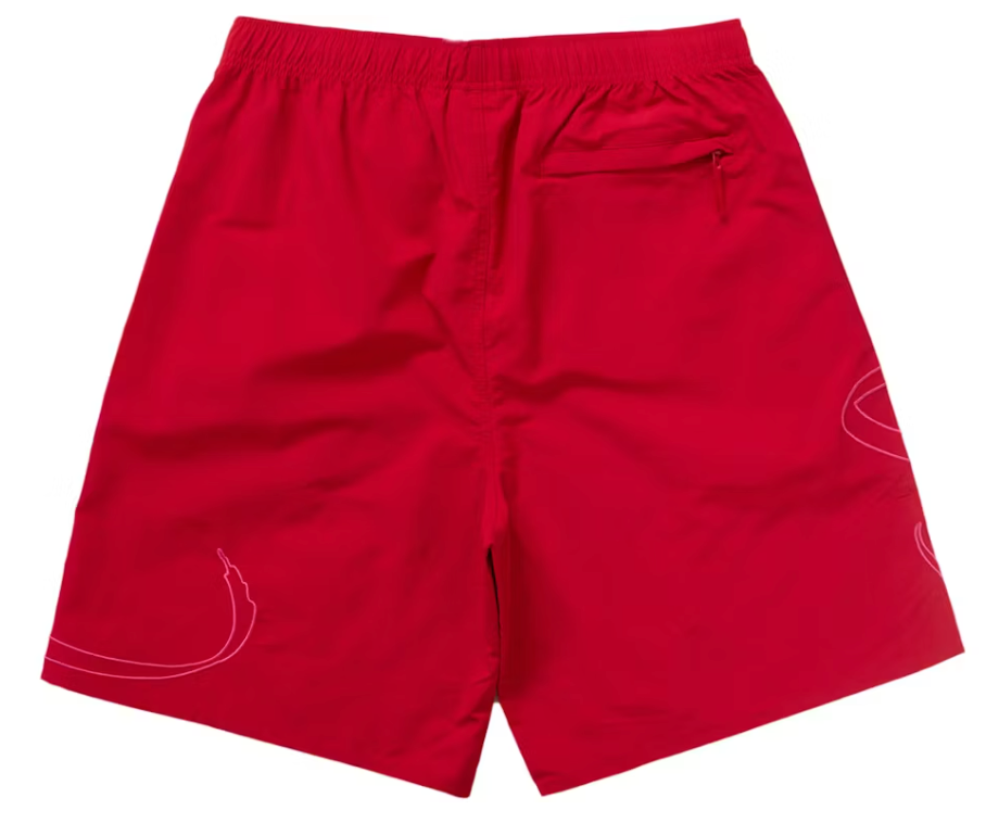 Supreme Tag Water Short Red