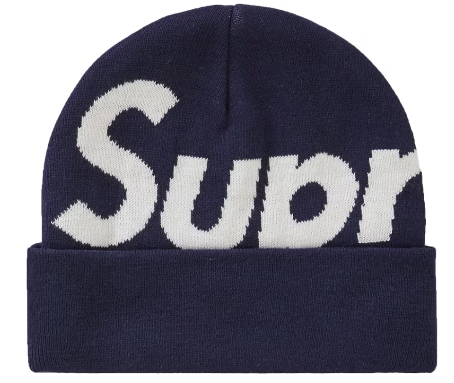 Supreme Big Logo Beanie (FW19) Navy