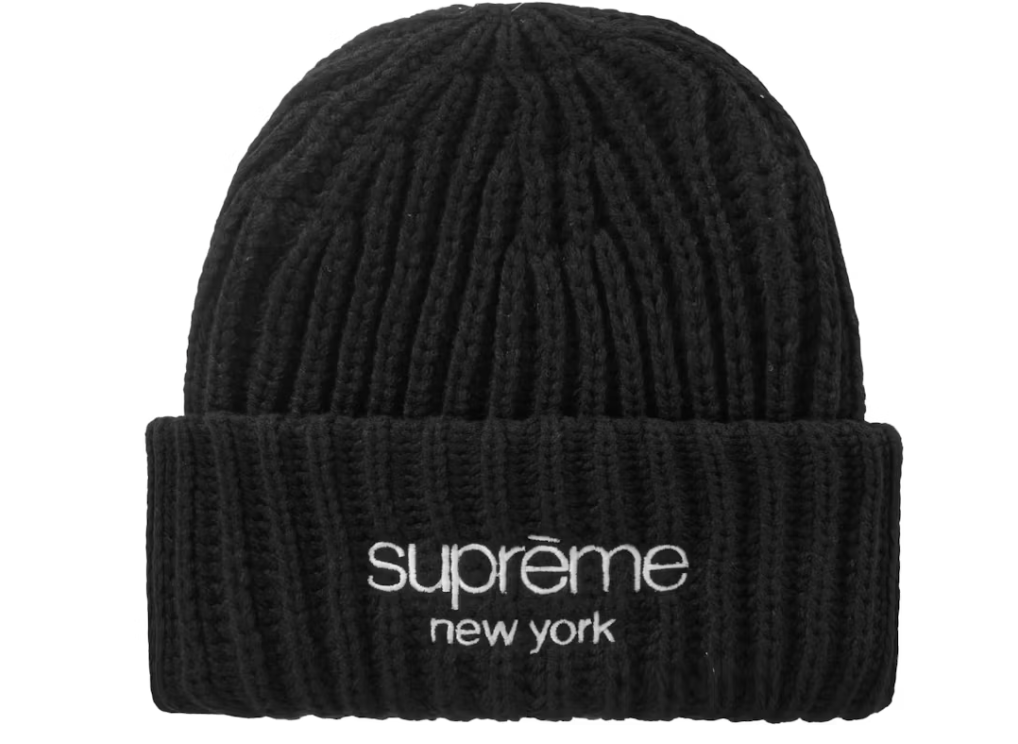 Supreme Classic Logo Chunky Ribbed Beanie AG