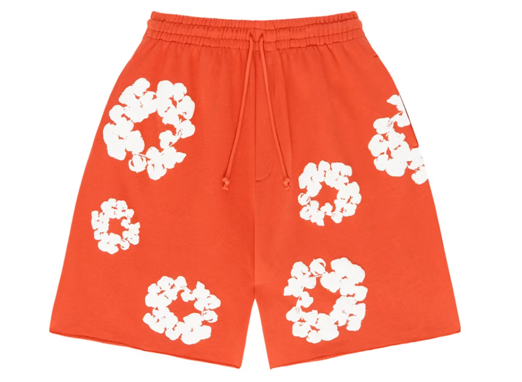 Denim Tears Cotton Wreath Shorts Orange ML