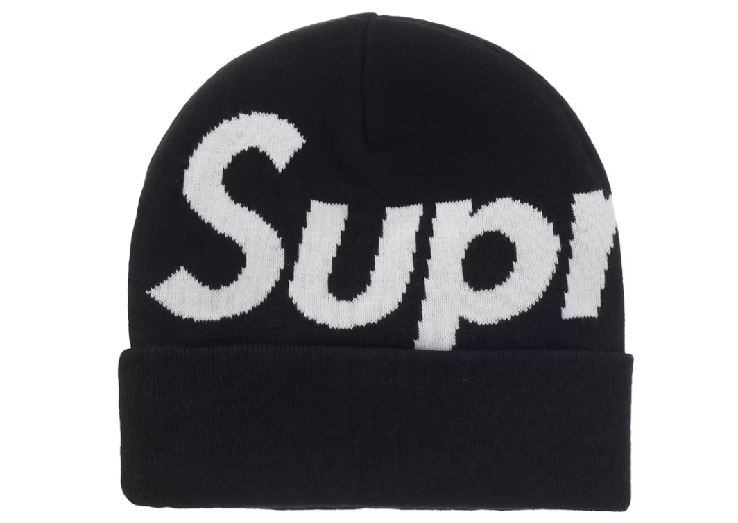 Supreme Camo Big Logo Beanie Black FP