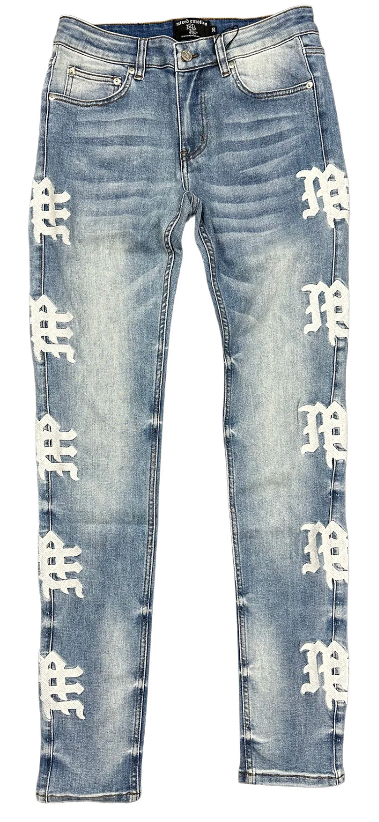 Mixed Emotion Monogram Denim Blue Wash FP