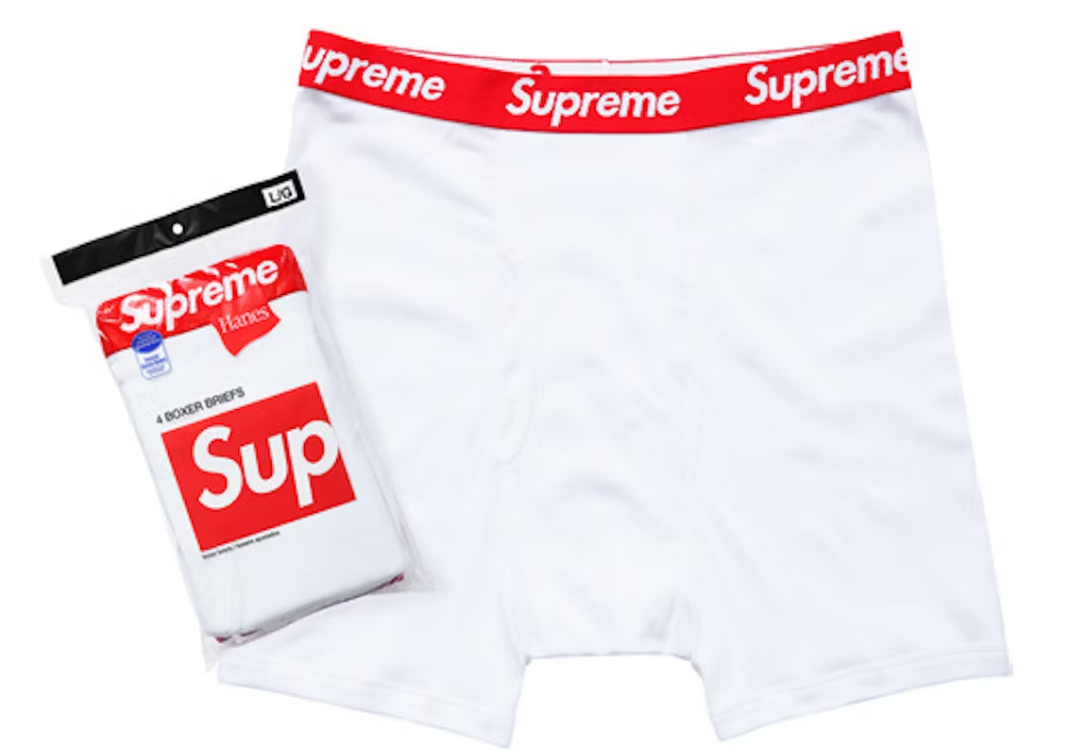 Supreme Boxers SINGLE (Large) White ML