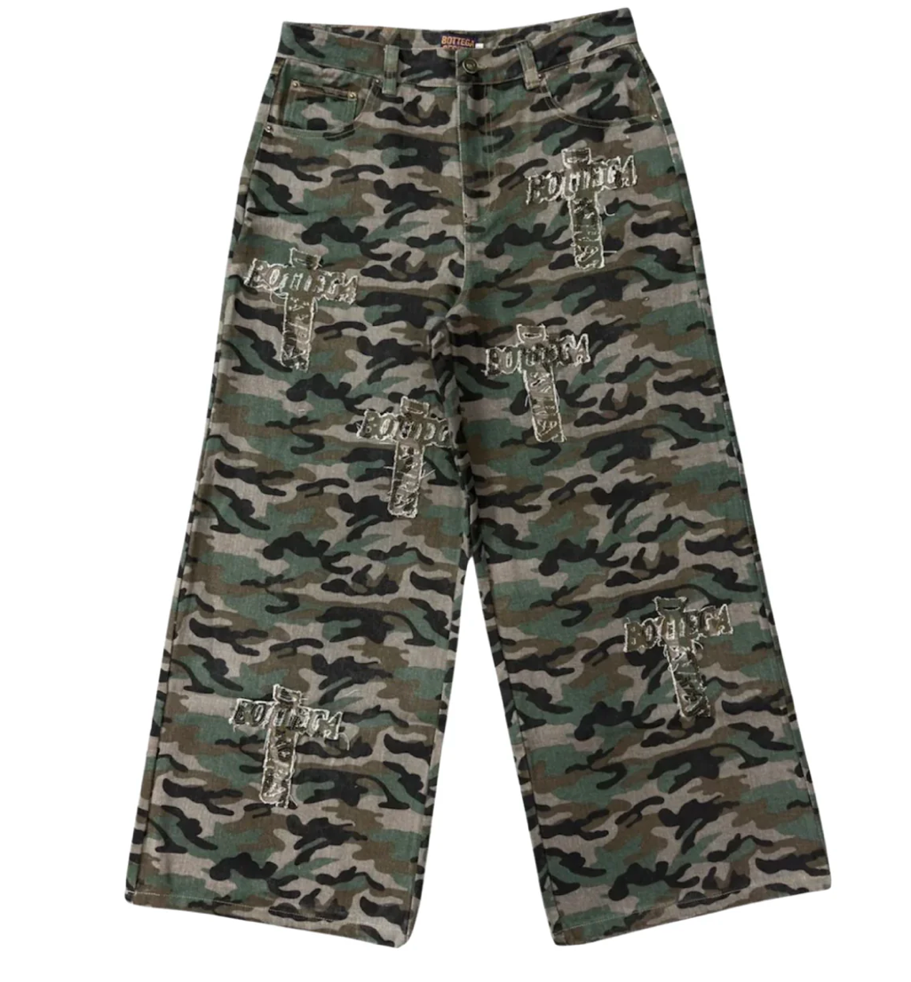 Bottega Desires Holy Grail Denim Pants Camo FP
