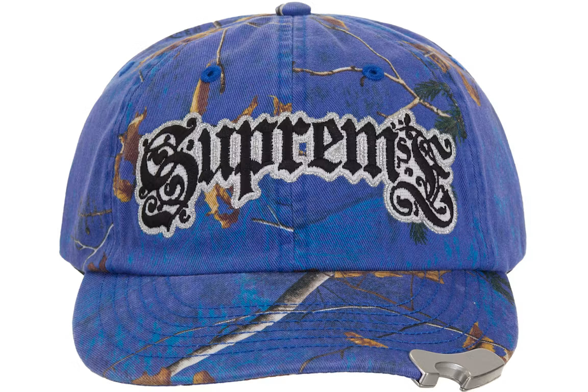 Supreme Bottle Opener 6-Panel Hat Blue Camouflage