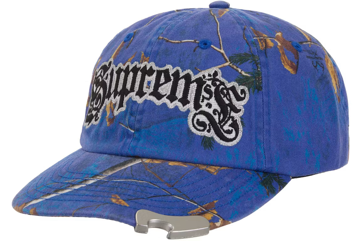 Supreme Bottle Opener 6-Panel Hat Blue Camouflage