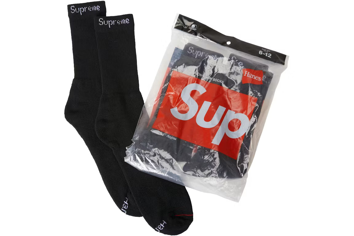 Supreme (SINGLE) Sock Black OTM