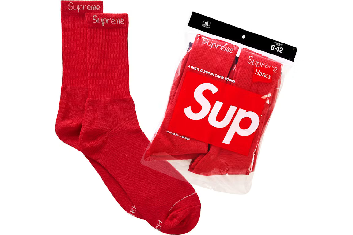 Supreme Hanes Socks (SINGLE) Red ML