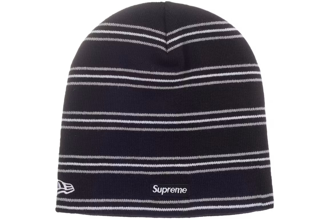 Supreme New Era Stripe Beanie Black DC