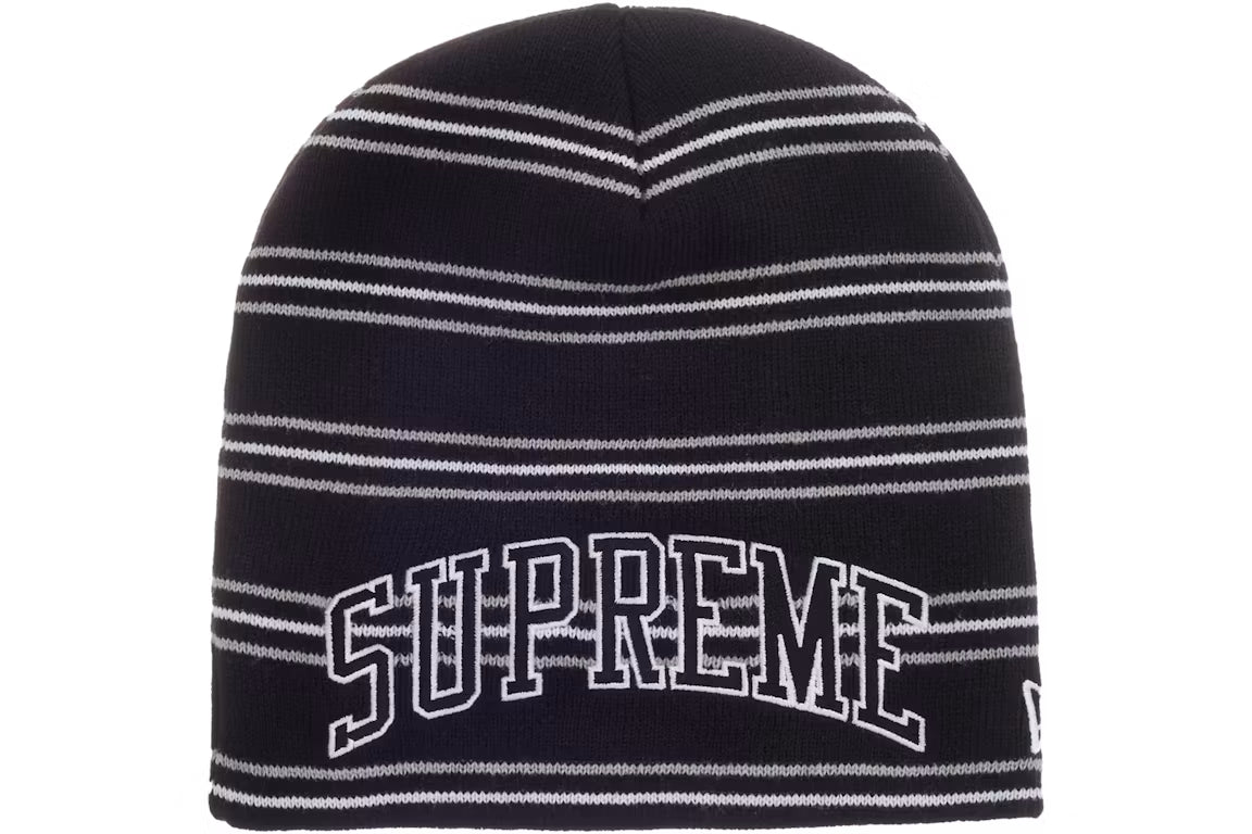 Supreme New Era Stripe Beanie Black DC