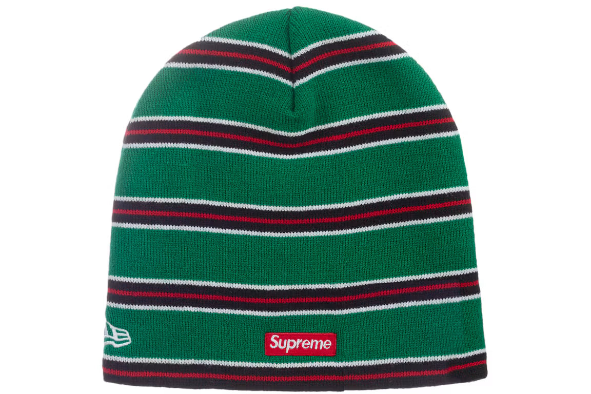 Supreme New Era Stripe Beanie Green DC