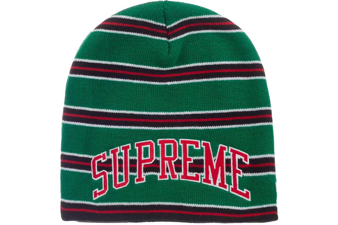 Supreme New Era Stripe Beanie Green DC