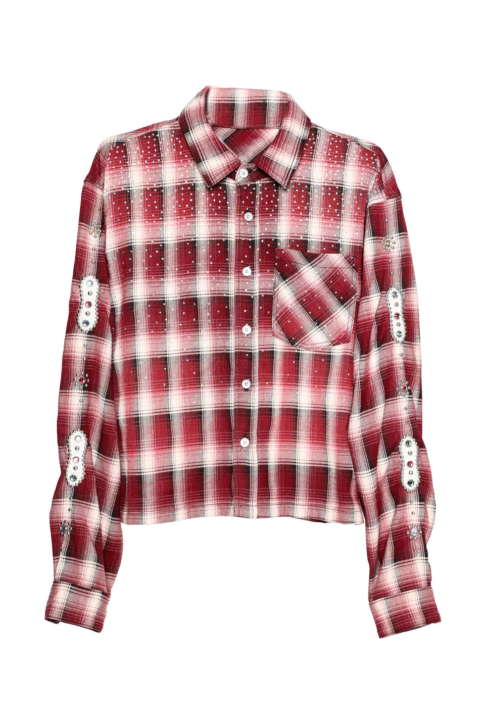 Japanese Sorrows EMBELLISHED RHINESTONE FLANNEL Red FP