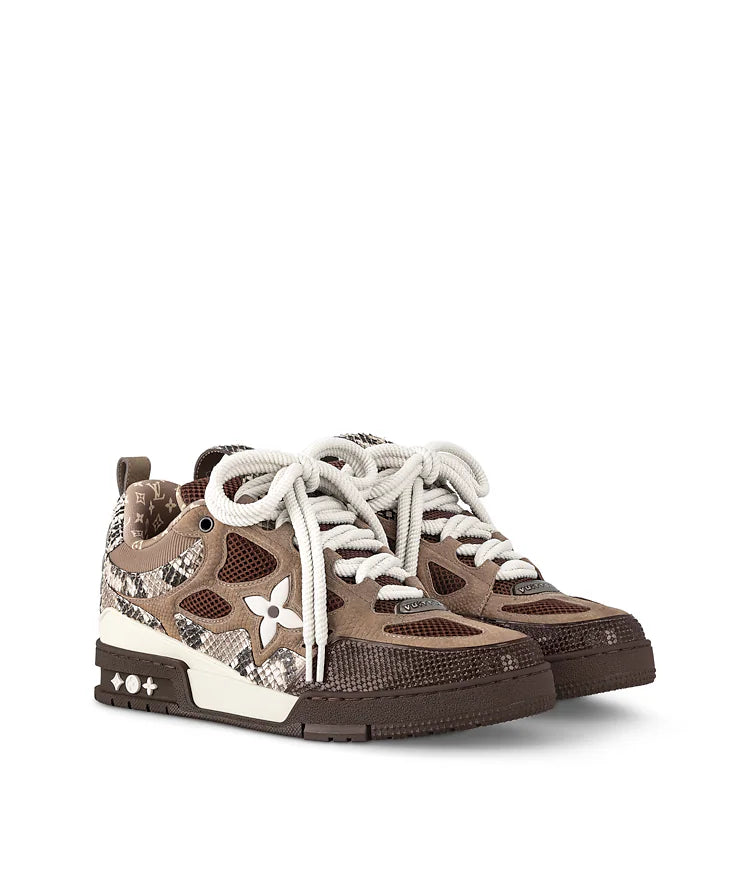 USED LV SKATE Brown Snakeskin ML