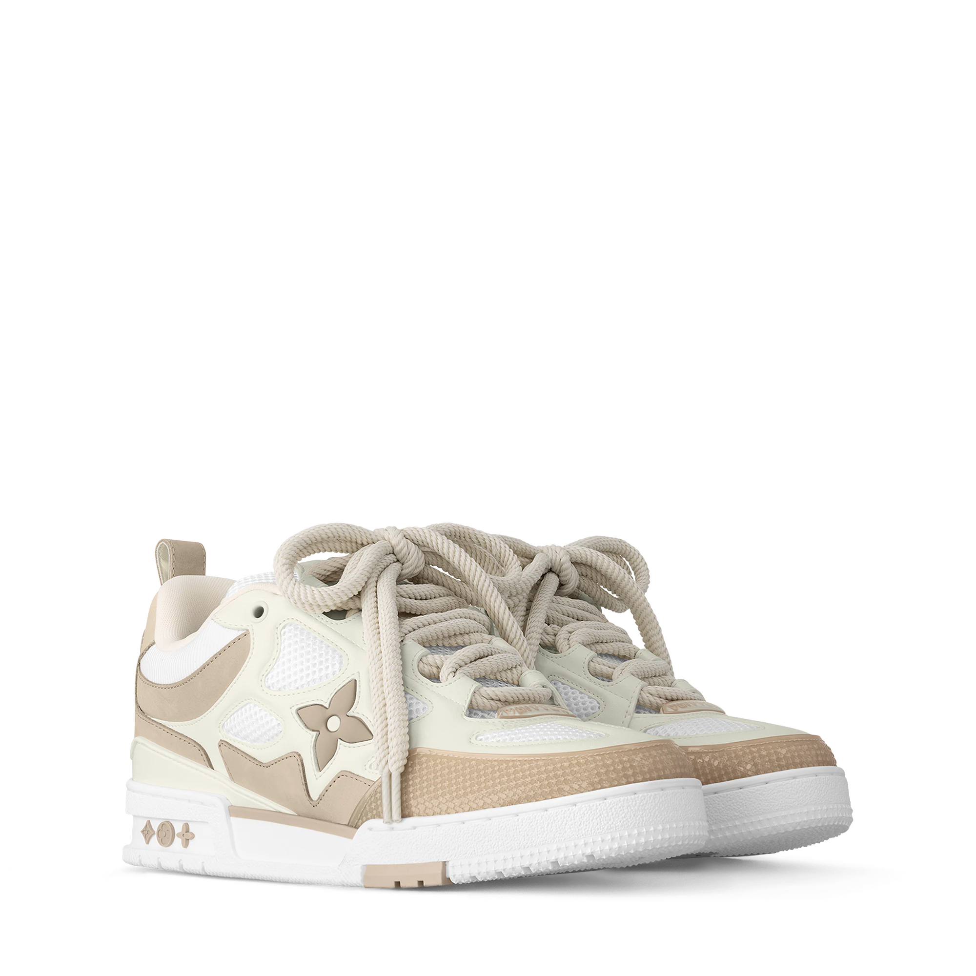USED LV SKATE Beige White ML