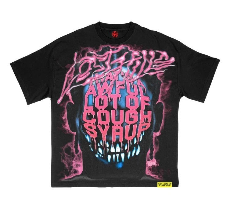 Lost Hills x Awful Lot Of Cough Syrup ALOCS Head Tee Black DOK