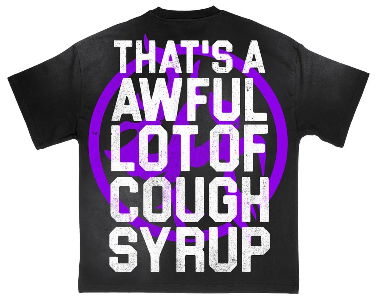 Lost Hills x Awful Lot Of Cough Syrup GREY Logo Tee DOK