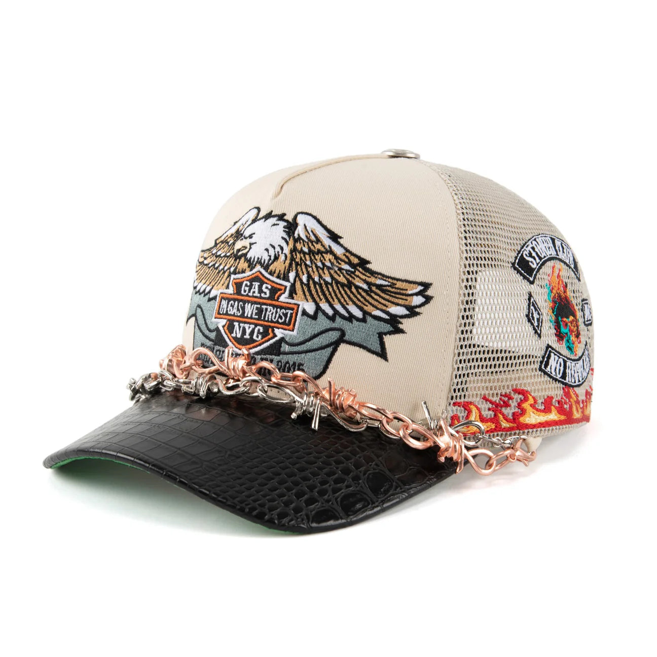 Gas NYC Vengeance Trucker Hat Beige
