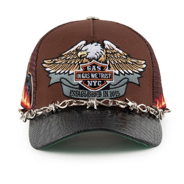 Gas NYC Vengeance Trucker Hat Brown