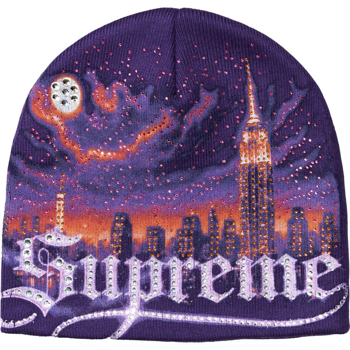 Supreme Cityscape Beanie PURPLE ML