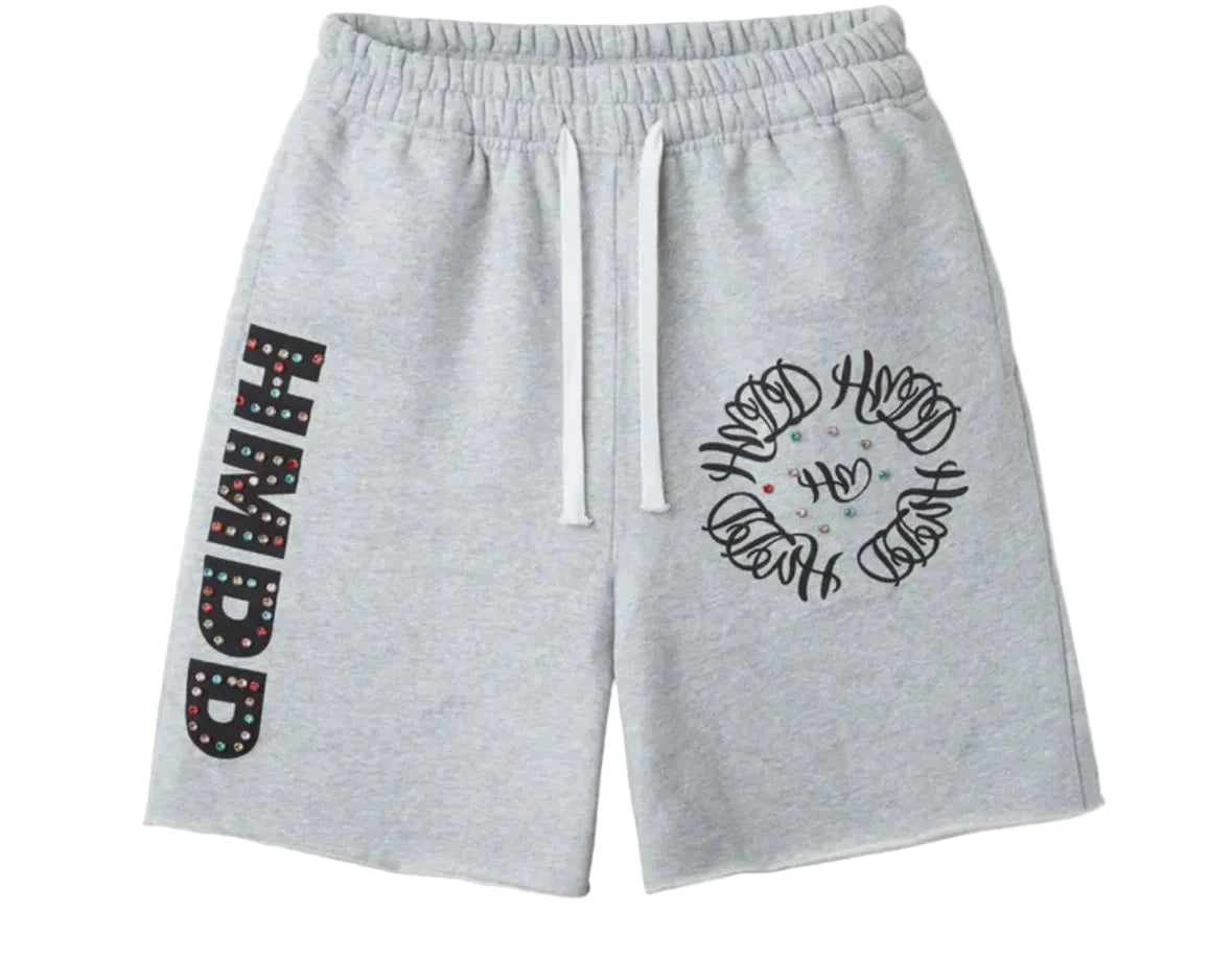 HAPPY MEMORIES DON'T DIE HMDD 'CHIMSTONE' GREY SWEAT SHORTS FP