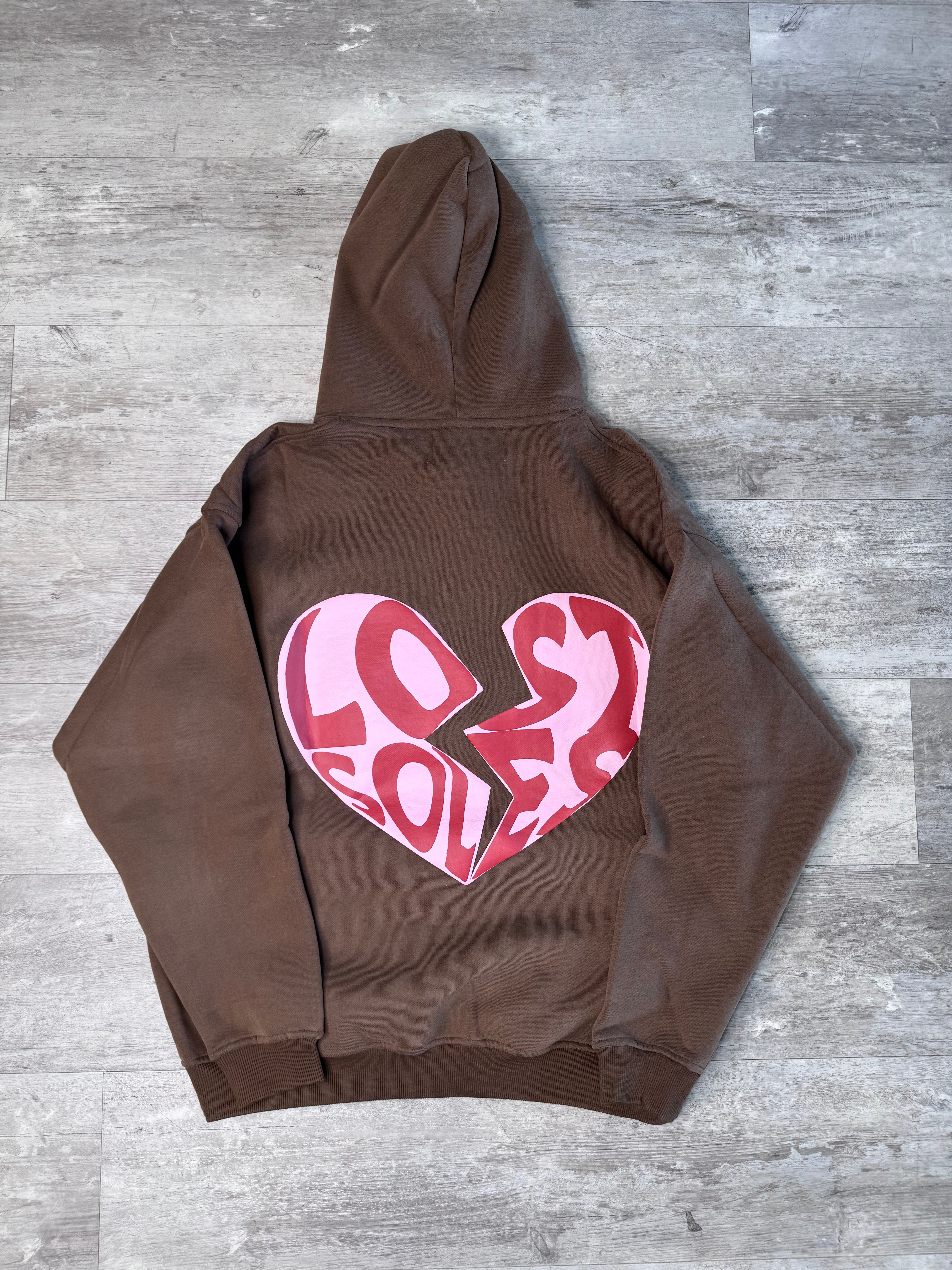 Lost Soles F Love Hoodie Brown