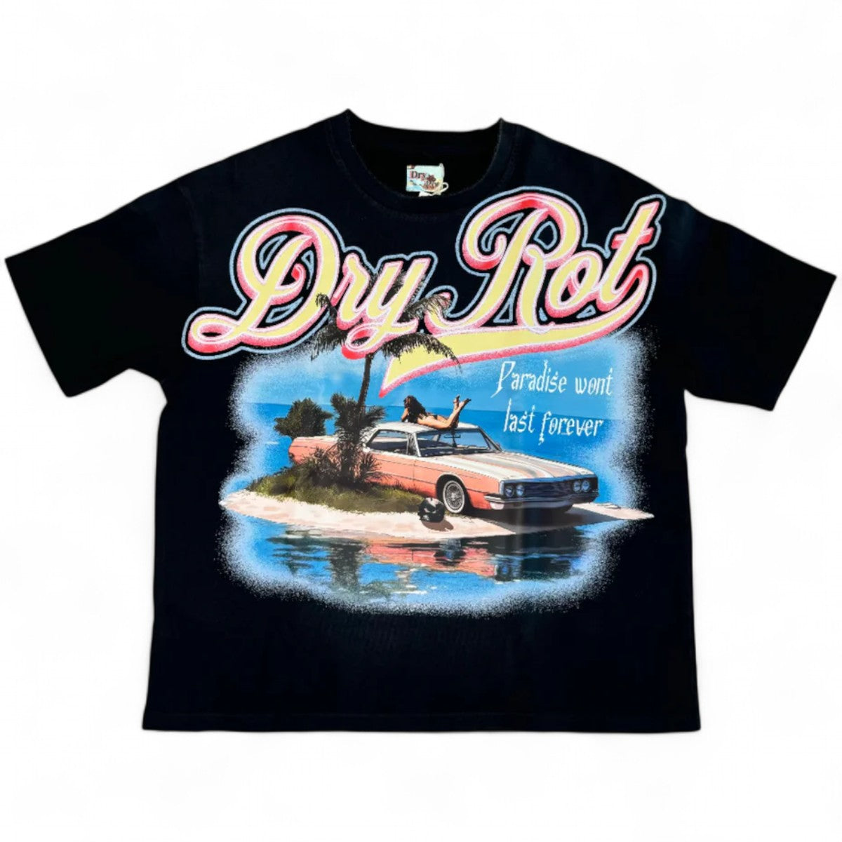 DryRot Trapped in Paradise Black Tee