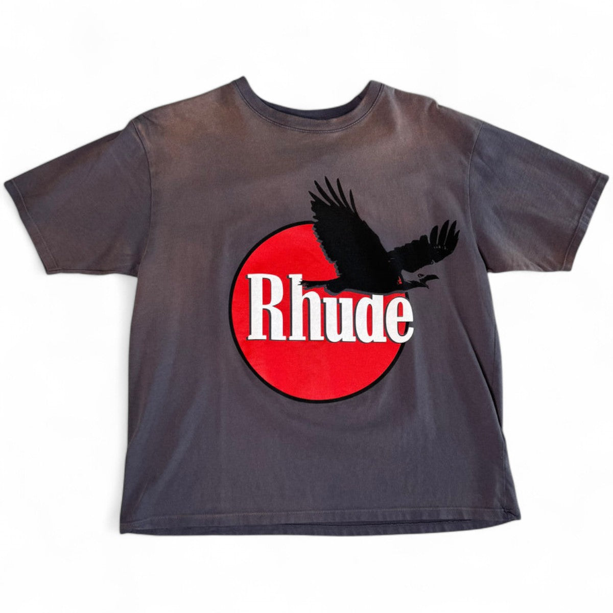 RHUDE Eagle Tee Washed Black